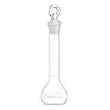 VIDOO 10Ml Klarglas Volumetric Kolben W/Glas Stopper Lab Chemie Glaswaren