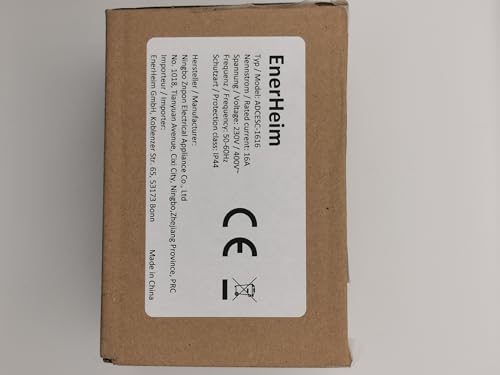 CEE Adapter 16A 5-polig auf Schuko Kupplung, IP44 Stecker / IP54 Steckdose, 400V auf 230V Stromadapter, für Baustelle, Camping, Werkstatt