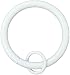Urbanest Set of 28 1 1/2" Metal Curtain Eyelet Rings, Glossy White