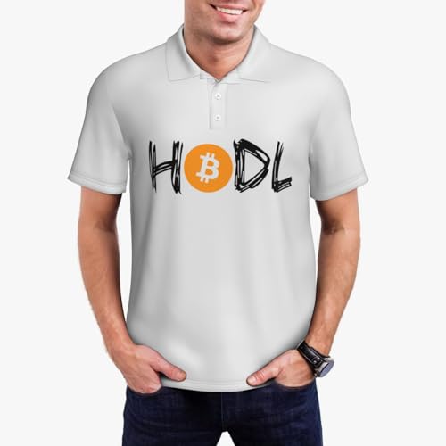 HODL Bitcoin Men’s Polo Shirts Casual Polo Shirts for Men - Image 5