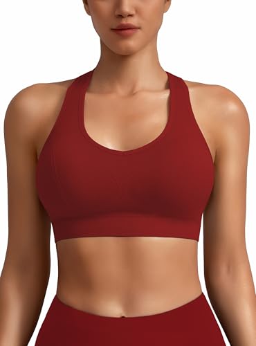 Image of MIRITY Women Racerback Sports Bras - High Impact Workout Gym Activewear Bra Pack of 5