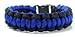 9" Black & Blue Thin Blue Line Paracord Bracelet (Law Enforcement)