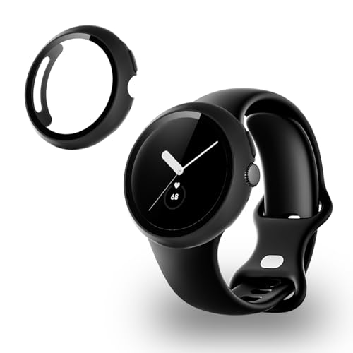 For Google Pixel Watch 4 45mm �Ή� �P�[�X �yHNWEIWEI�z PC�S�� ���˒ጸ �w��ጸ ���{�� �S�ʕی� �ώw�� ������ �����ߗ� Google Pixel Watch 4 45mm �p �P�[�X �ی�J�o�[(�u���b�N)