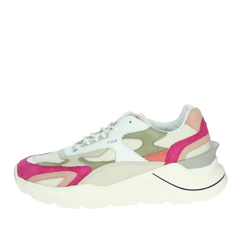 Baskets fuchsia D.A.T.E. aux finitions en cuir de qualité