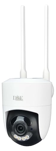DSE Caméra WiFi motorisée PTZ extérieur 5MP, détection humaine auto-suivi, éclairage double LED 30 m, sirène et Viva voix, APP domotique Tuya prend en charge Amazon Alexa, Google Home. DM-SDMW-5