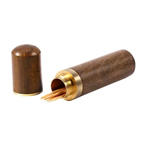 LiebeWH Portable Wood Toothpick Holder Capsule Cover