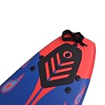 Blue Red Foam Surfboard for Beginners, Soft Top Longboard, Lightweight EPS Core, 66.9" x 18.4" x 3.1", Ideal for Wave Surfing - Image 5