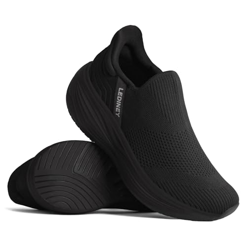 Women's Slip On Walking Sneaker丨Lightweight Breathable Tennis Shoes丨Knit Mesh Platform Zapatos para Mujer