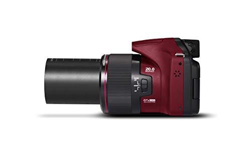 Minolta Pro Shot 20 MP Cámara Digital HD 67x Zoom 16GB Rojo miniatura 4