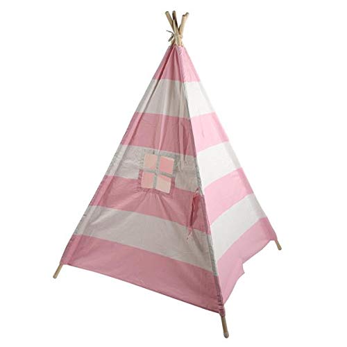 Besrey Indian Tent 4 (Small Bunting/With External Shutter Built-In Pocket) Pink Stripes cover