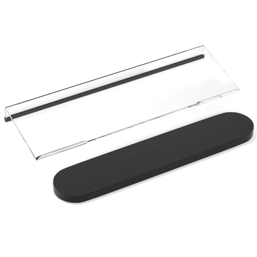 Richboom Ergonomic Computer Keyboard Stand - Tilt PC Keyboard Stand Riser for Easy Typing, Acrylic Keyboard Tray Holder for Office Desk, Home, School, with Silicone Anti-Slip Case, Clear