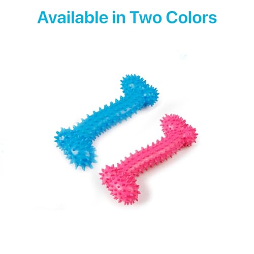 Image of Dog Chew Toy for Puppy, Cute Blue Small Dog Toy, Durable Chew Toy for Dogs and Pets - Durable & Non Toxic Spiky Rubber Bone for Dogs and Pets |Chew and Interactive Dog Toy (Blue)