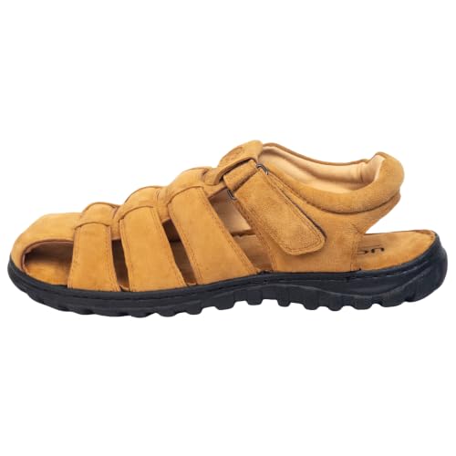 Image of Men's Toe Closed Fisherman Sandals with Memory Foam
