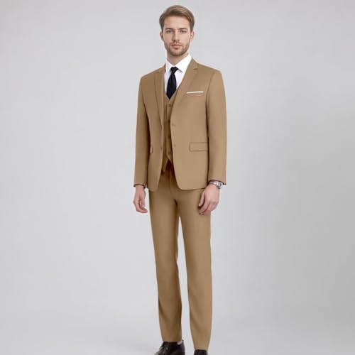 Mens Suits 3 Piece Slim Fit Formal Suits for Men Wedding Business Prom Tuxedo 2 Button Jacket Vest Pants Set 6
