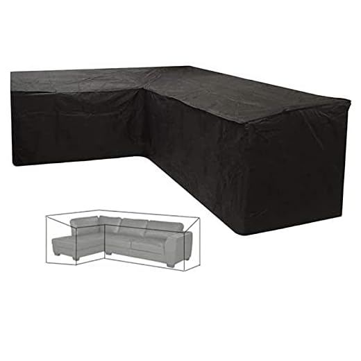 CHLDDHC Utomhus möbelskydd uteplats skydd bord trädgårdsmöbler överdrag rotting möbler överdrag andas vattentät UV-beständig, svart-L-222 x 286 x 82 cm