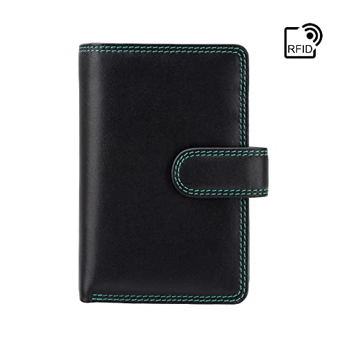 Image of VISCONTI Rainbow Leather Ladies Purse Style RFID Blocking RB51 (Black Rhumba)