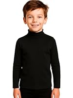 Liabel Rollkragenpullover für Kinder, warme Baumwolle, weich, Rollkragenpullover, Langarm, hoher Kragen, 3-14 Jahre, Schwarzer Rollkragenpullover - 1 Stück, 11-12 Jahre