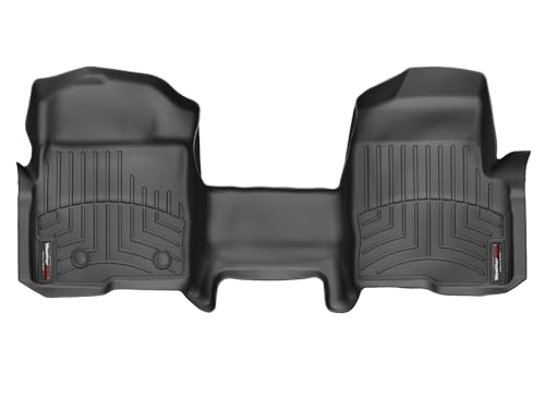 WeatherTech Custom Fit FloorLiners for Ford F-150-1st Row - Over The Hump (444091), Black
