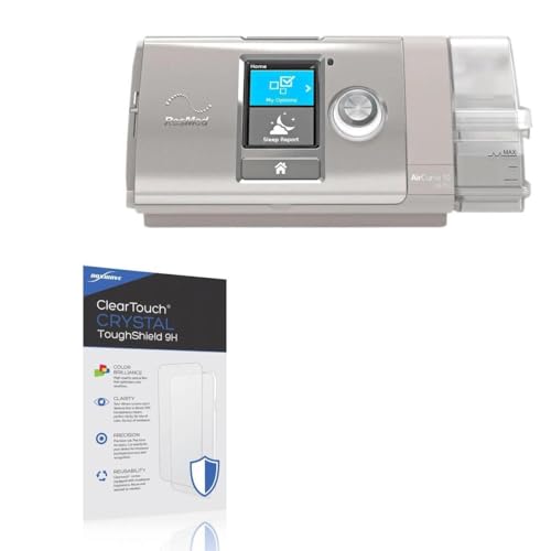 BoxWave Screen Protector Compatible With ResMed AirCurve 10 VAuto - ClearTouch Crystal ToughShield 9H (2-Pack), Clear 9H Tough Flexible Film Screen Protector