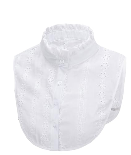 Putaowor Abnehmbare Dickey Kragen Einsätze hohler Ausschnitt viktorianischer falscher Kragen halbes Hemd für Damen