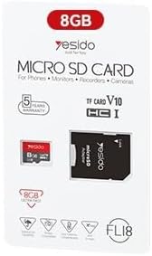 Yesido FL18 TF Memory Card with Adapter, 8 GB Storage Capacity
