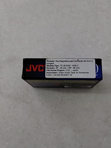 JVC Fita VHS-C em branco de 30 minutos TC30EHGB