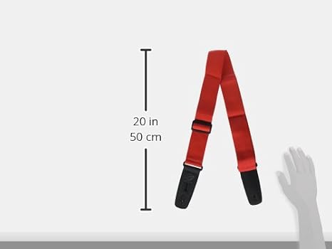 Lock-It Straps Professional Gig Series 2 Inches Red Poly Strap with Locking Ends