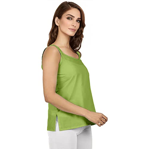 Image of Cotton Short Camisole Non-Stretchable Slip for Women | Short Kurti Slip | Short Camisole | Half-Length Lining | Waist Length Inner | Sameez | Samij(Half Slip)
