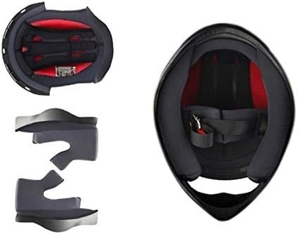 Casco Integrale in Fibra di Carbonio con Doppia Visiera, Casco Integrale da Moto da Corsa per Scooter per Adulti D,L=59-60cm