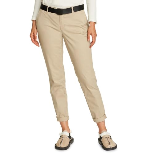 Eddie Bauer Women's Stretch Legend Wash Pants - Boyfriend, Cloud, 12, Petite