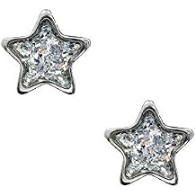 Studex Sensitive 6mm Star with Clear Glitter Centre Stainless Steel Stud Earrings