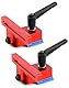 QWORK® 2 Stücke 30 Typ Führungsschiene Stop, Gleitstopper für Holzbearbeitung, Für T-Nut T-Tracks, Holzbearbeitung Manuelle Werkzeuge
