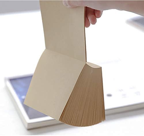 VANRA Blank Notes Paper 4x4inches 400 Sheet/Pack Non Sticky Notes Block Small Note Pads for Office and School(Kraft Brown)
