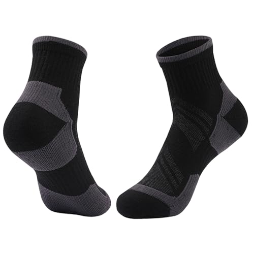 Mens Athletic Ankle Socks Moisture Wicking Cushion Running Mid Cut Sock 2 Pack Football Running Outdoor Soft Socks2