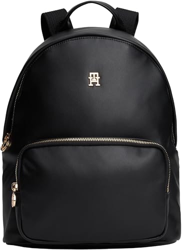 TOMMY HILFIGER Damen POPETTE SOFT DOME BACKPACK AW0AW17652 Rucksack, Schwarz (Schwarz), Einheitsgröße, Schwarz (Schwarz), One Size