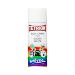 Tetrion High Visibility Gloss White Spray Paint 400ml for Wood, Metal, Ceramic, Plastic - Quick-Drying with Durable Finish