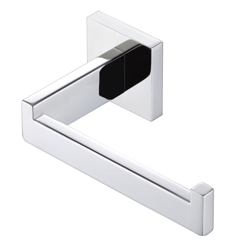 LANC Chrome Toilet Paper Holder, Bathroom Toilet Paper Roll Holder Wall Mounted for Bathroom Lavatory, Modern TP Holder Tissue Roll Dispenser Hanger Stainless Steel Polished Silver, A8807CP