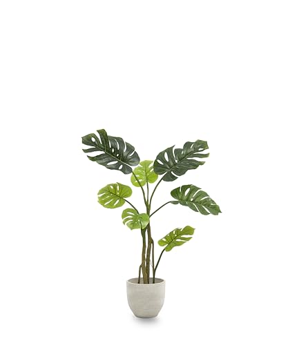 Maia Shop Artificial Monstera, 120 cm for Home and Office Decoration. Hyper-realistic Decorative Artificial Plant, Tropical Tree