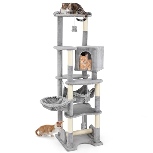 Árbol para gatos alto de 69 pulgadas multi-niveles miniatura 1