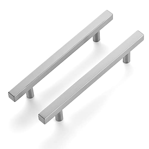 Image of Ravinte 30 Pack 7.38 Inch Square Cabinet Pulls Brushed Nickel Stainless Steel Kitchen Drawer Pulls Cabinet Handles 7-3 /8 inchLength,5 inch Hole Center