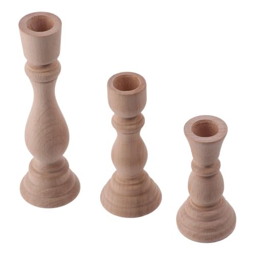 3-Piece Beech Wood Taper Holders