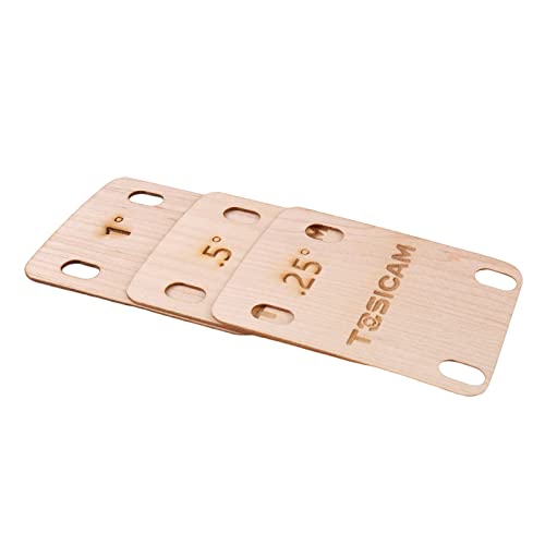 3pcs guitar neck shims shim made of canada solid maple wooden for bolt-on neck bolts shaped 025 05 1 degree 025 05 1 degree