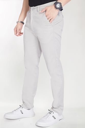 Image of DIVISIVE Men's Regular Fit Cotton Chinos Trousers Pants