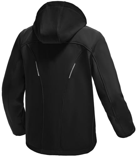 Rdruko Men's Soft Shell Jacket Fleece Lined Waterproof Lightweight Outdoor Hiking Hooded Winter Jacket2