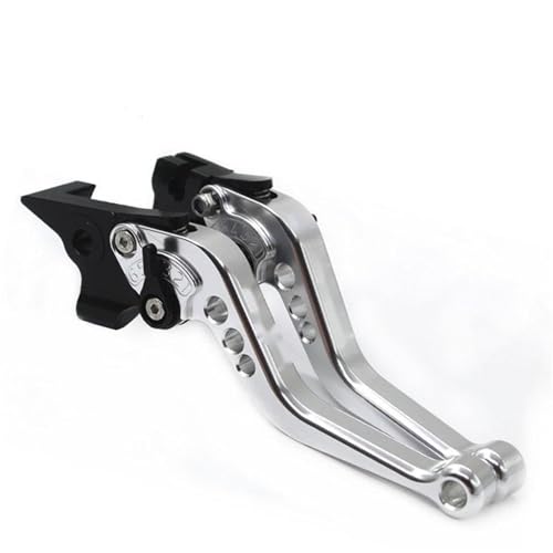 Poignée d'embrayage de moto et levier de frein court argent Hayabusa GSX1300R 99-07