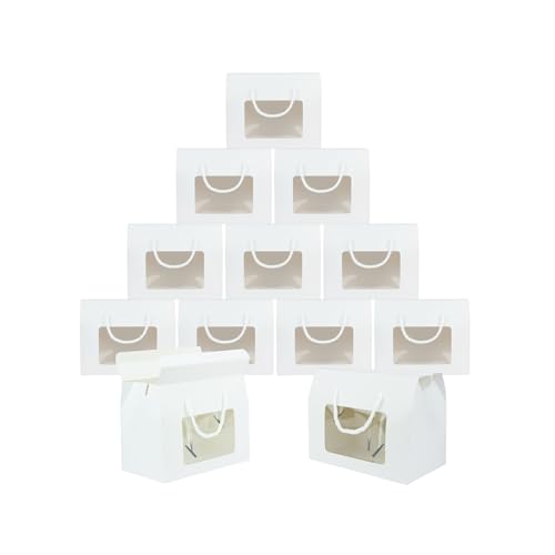 Boîtes cadeaux kraft blanc avec fenêtre lot de 96 Emartbuy taille 2 pour pâtisserie