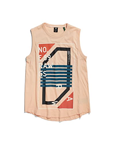 Miniatura 4 de G-Star Para Mujer Camiseta Sin Mangas Lash Graphic, Rosa Peach Nougat D21617-4107-C962 , Xs