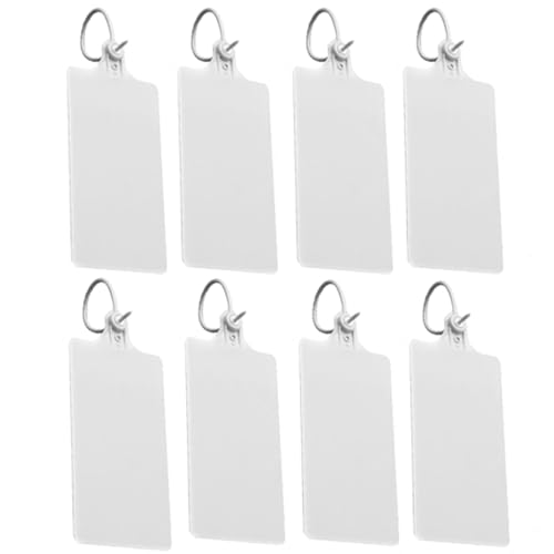 Wasserdichte Versandetiketten aus Kunststoff, 100 Stück, weiß, beschreibbar, mit Reißverschluss, blanko, zum Beschriften und Identifizieren, 250 mm Länge