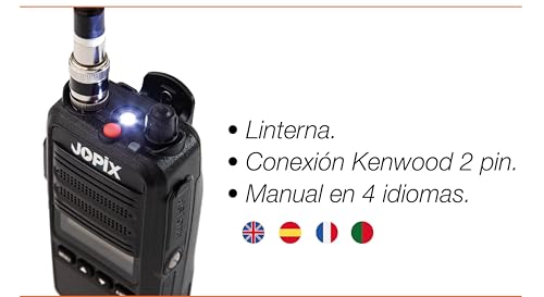 Tragbarer Radiosender CB JOPIX CB-80 AM/FM, ASQ, 40CH, 4W, 2600 mAh Li-Ion, schwarz