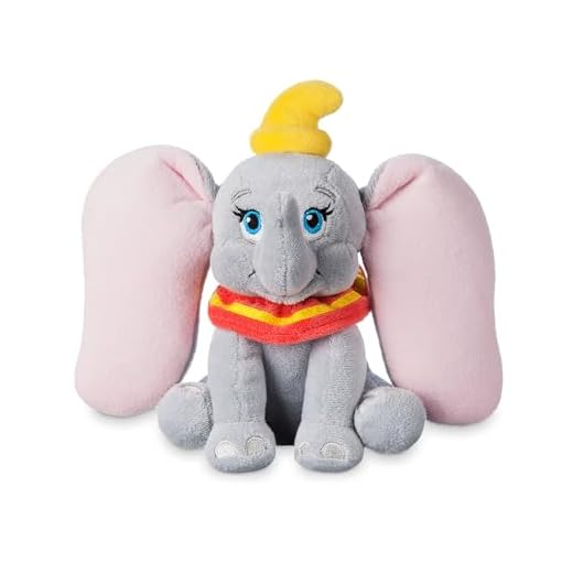 Disney Store Ufficiale Mini Sacco di Fagioli Dumbo Seduto, 19 cm, Peluche Morbido Elefante per Bambini, Adatto da 0 Anni
